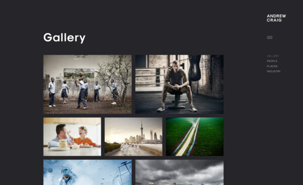 Photography website portfolio design and development