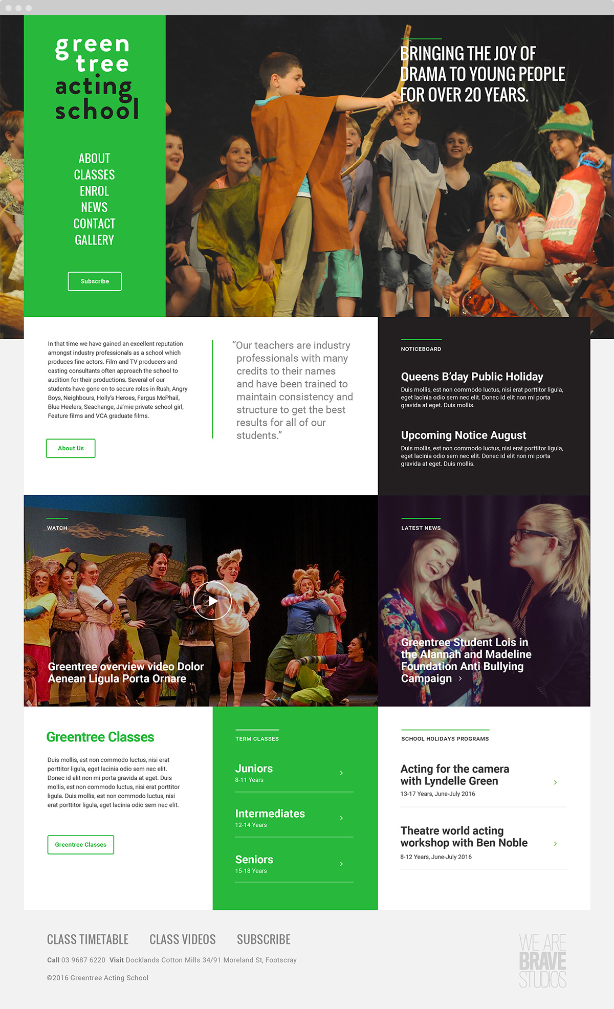 Greentree website design by Aircraft Interactive