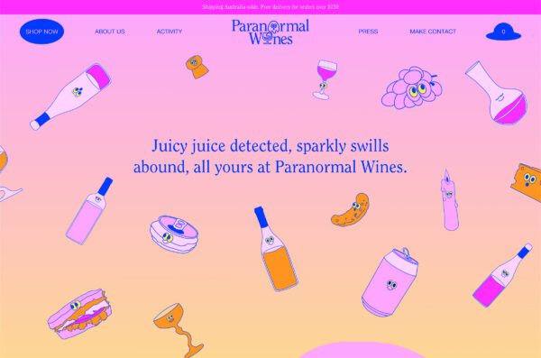 UI UX design custom ecommerce Shopify design and development - Paranormal Wines